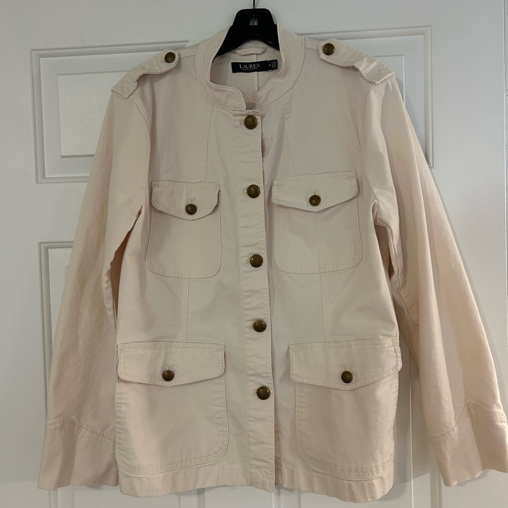 Ralph Lauren Safari jacket . Bone color, size 12.